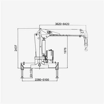 21 Tunnell 8 × 4 Craen Telesgop wedi'i Fowntio â Thryc gyda Cummins 8.3L Injan LHD Neu RHD