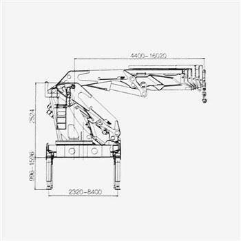 29.6 Tons 6×4 Truck Mount Knuckle Crane Gyda Cummins 8.3L Engine LHD Neu RHD