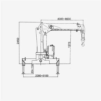 33 Tunnell 8 × 4 Craen Telesgop wedi'i Fowntio â Thryc gyda Cummins 8.3L Injan LHD Neu RHD